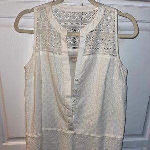 NWOT LOFT TEXTURED V-NECK SHIFT DRESS Size 6P